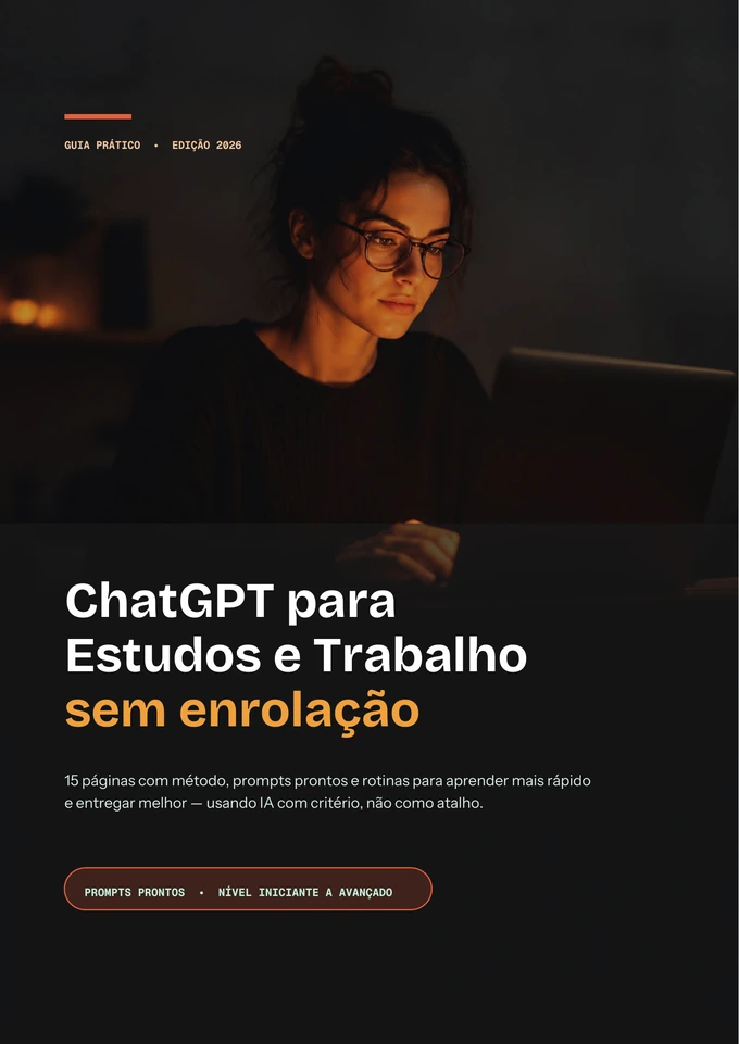 Capa do e-book ChatGPT para Estudos e Trabalho sem enrolação